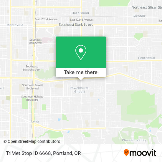 Mapa de TriMet Stop ID 6668