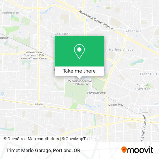 Trimet Merlo Garage map