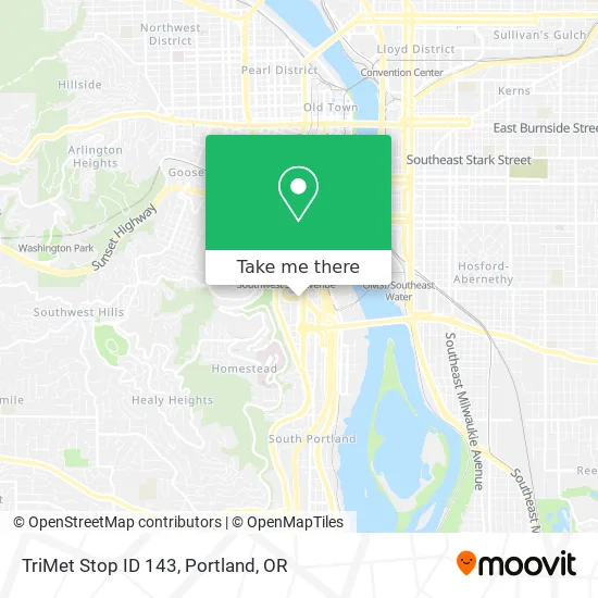 TriMet Stop ID 143 map