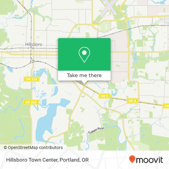 Hillsboro Town Center map