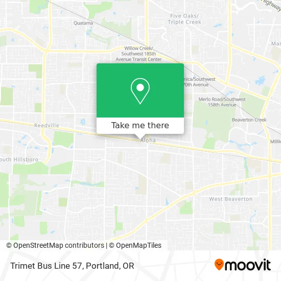 Trimet Bus Line 57 map