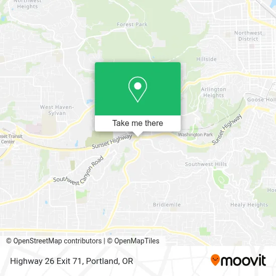 Highway 26 Exit 71 map