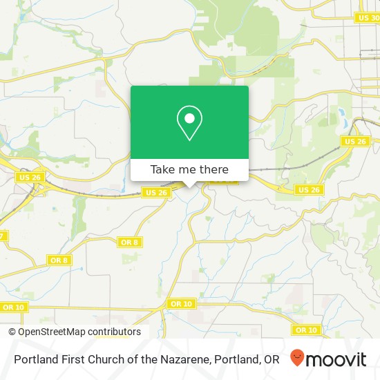 Portland First Church of the Nazarene map