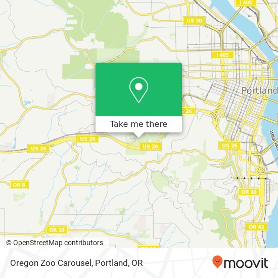 Mapa de Oregon Zoo Carousel