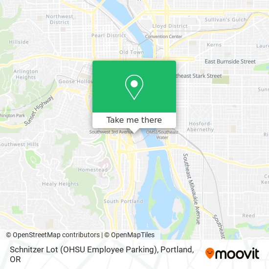 Mapa de Schnitzer Lot (OHSU Employee Parking)