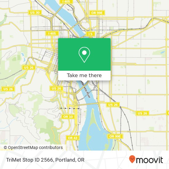TriMet Stop ID 2566 map