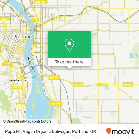 Papa G's Vegan Organic Delivegan map