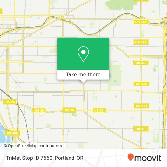 Mapa de TriMet Stop ID 7660