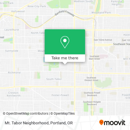 Mt. Tabor Neighborhood map