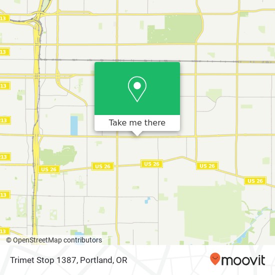 Trimet Stop 1387 map