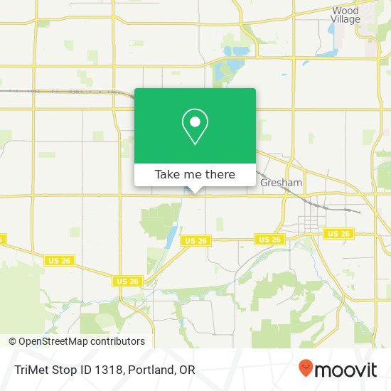 Mapa de TriMet Stop ID 1318