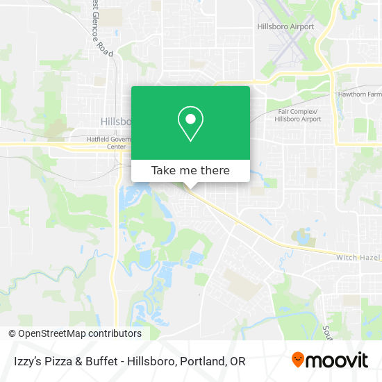 Mapa de Izzy’s Pizza & Buffet - Hillsboro