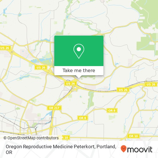 Oregon Reproductive Medicine Peterkort map