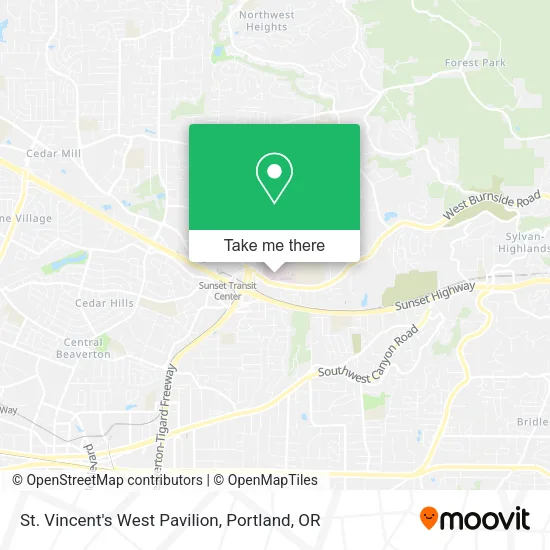 Mapa de St. Vincent's West Pavilion