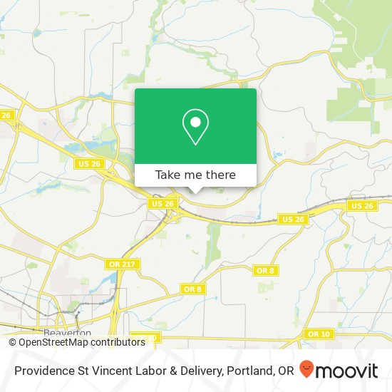 Mapa de Providence St Vincent Labor & Delivery