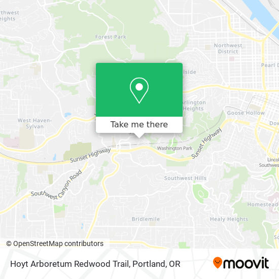 Hoyt Arboretum Redwood Trail map