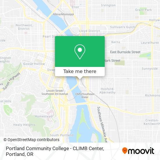 Mapa de Portland Community College - CLIMB Center
