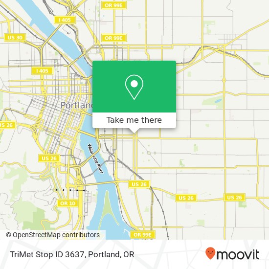 Mapa de TriMet Stop ID 3637