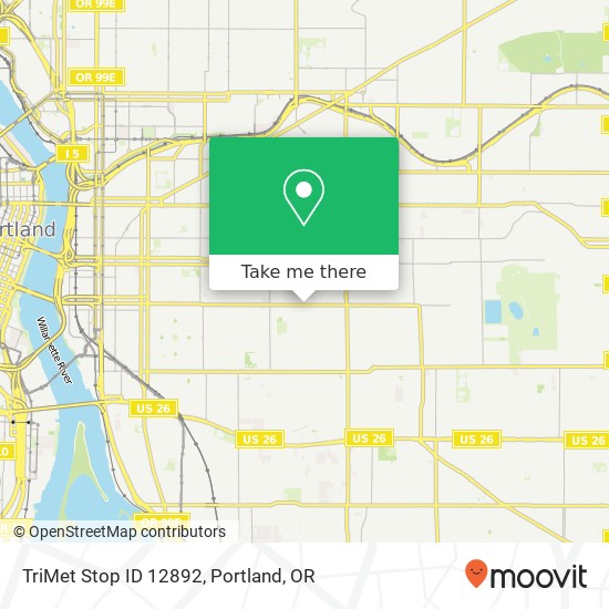 TriMet Stop ID 12892 map