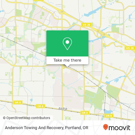 Anderson Towing And Recovery map