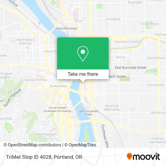 Mapa de TriMet Stop ID 4028