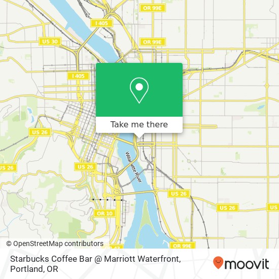 Starbucks Coffee Bar @ Marriott Waterfront map