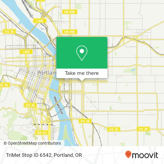 TriMet Stop ID 6542 map