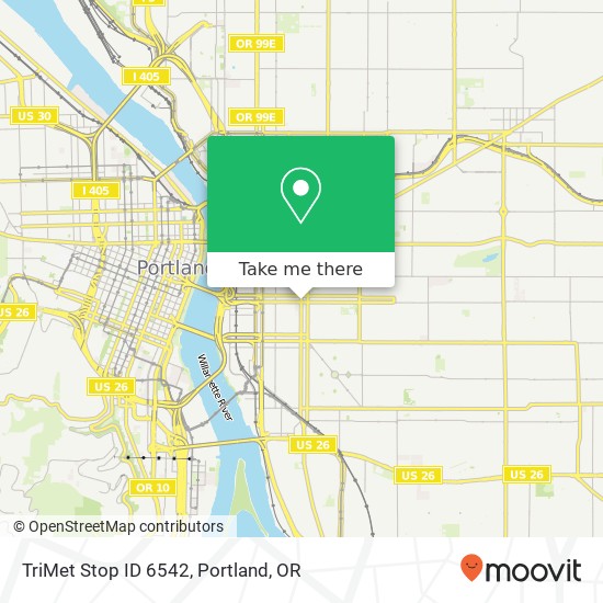 Mapa de TriMet Stop ID 6542
