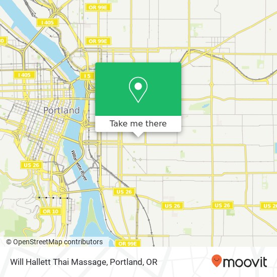 Will Hallett Thai Massage map