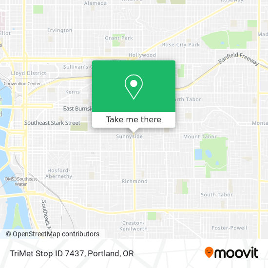 TriMet Stop ID 7437 map