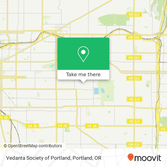 Vedanta Society of Portland map