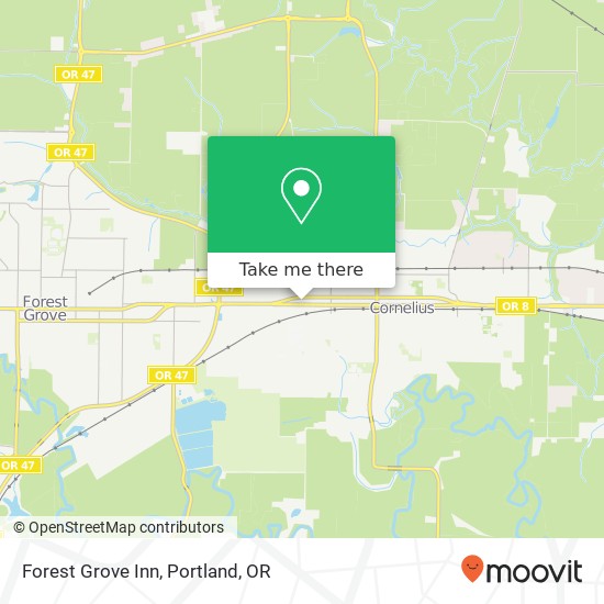 Forest Grove Inn map