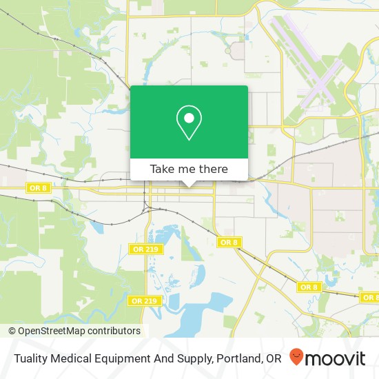Mapa de Tuality Medical Equipment And Supply