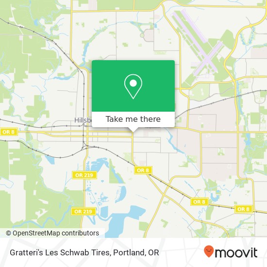 Gratteri's Les Schwab Tires map