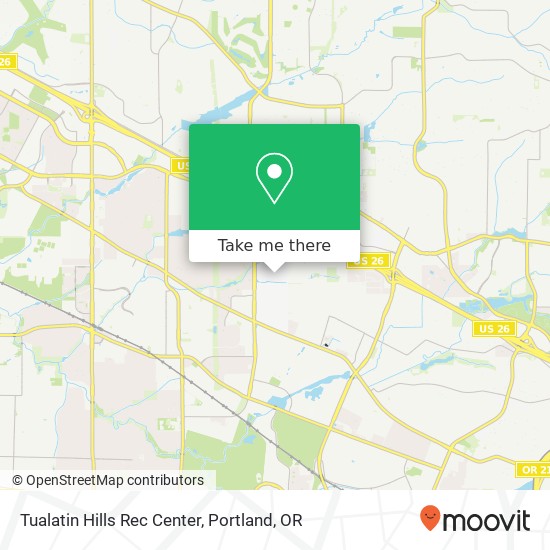 Mapa de Tualatin Hills Rec Center