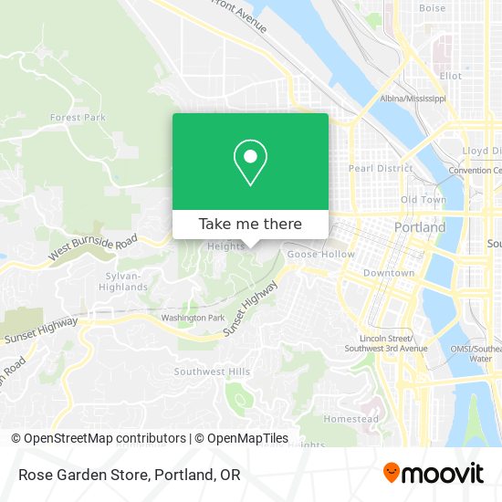 How to get to Rose Garden Store in Portland by Bus or Light Rail?
