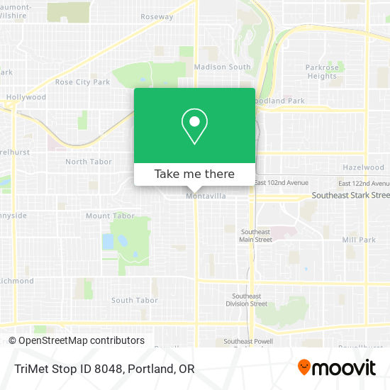 Mapa de TriMet Stop ID 8048