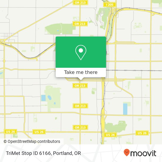 TriMet Stop ID 6166 map