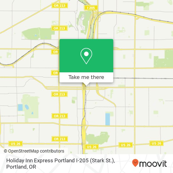 Holiday Inn Express Portland I-205 (Stark St.) map