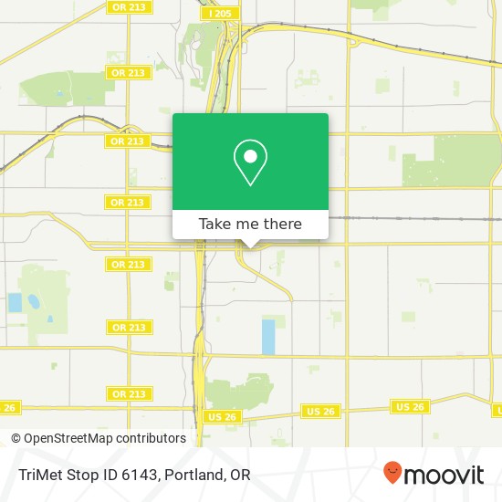 Mapa de TriMet Stop ID 6143