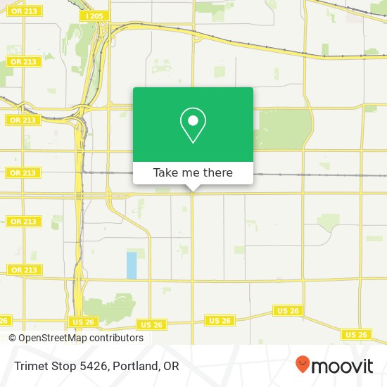 Mapa de Trimet Stop 5426
