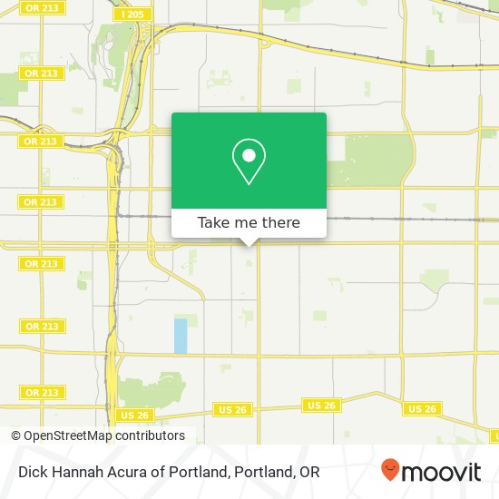 Mapa de Dick Hannah Acura of Portland