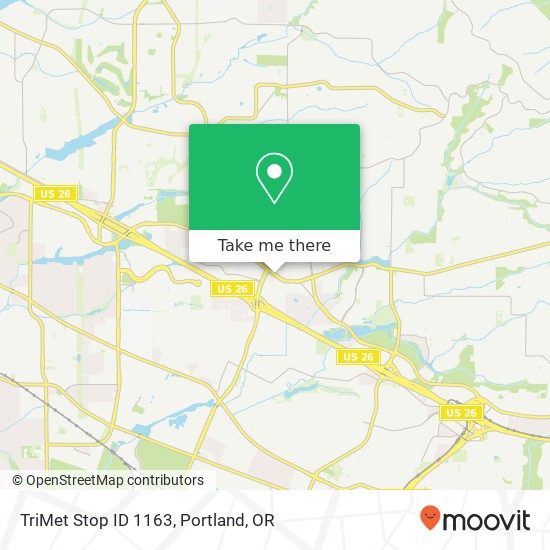 TriMet Stop ID 1163 map