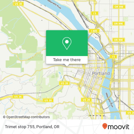 Mapa de Trimet stop 755