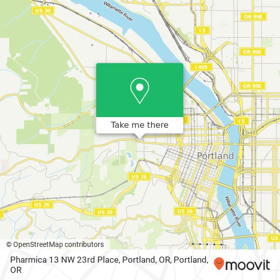 Mapa de Pharmica 13 NW 23rd Place, Portland, OR