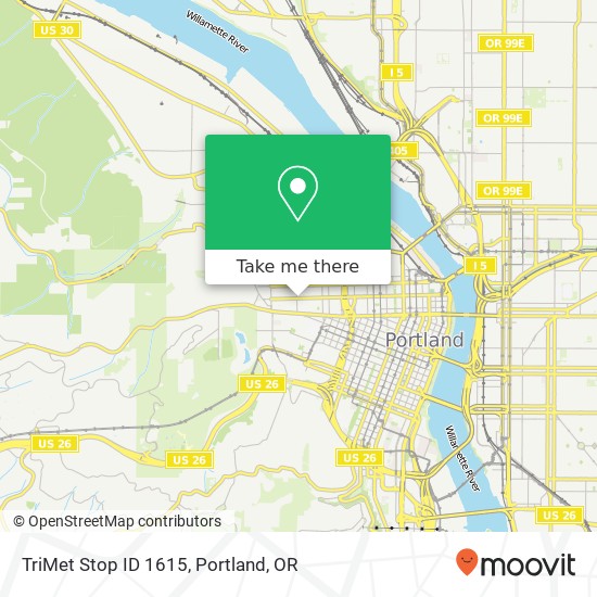 Mapa de TriMet Stop ID 1615