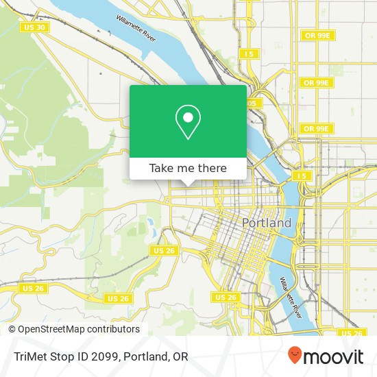 Mapa de TriMet Stop ID 2099