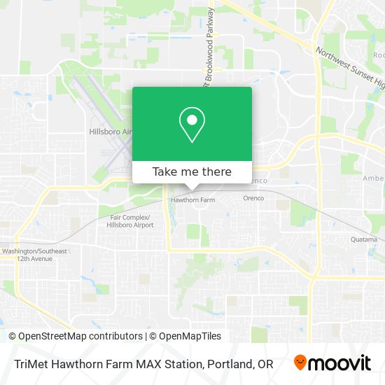 Mapa de TriMet Hawthorn Farm MAX Station