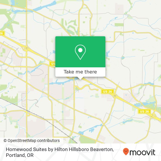 Mapa de Homewood Suites by Hilton Hillsboro Beaverton