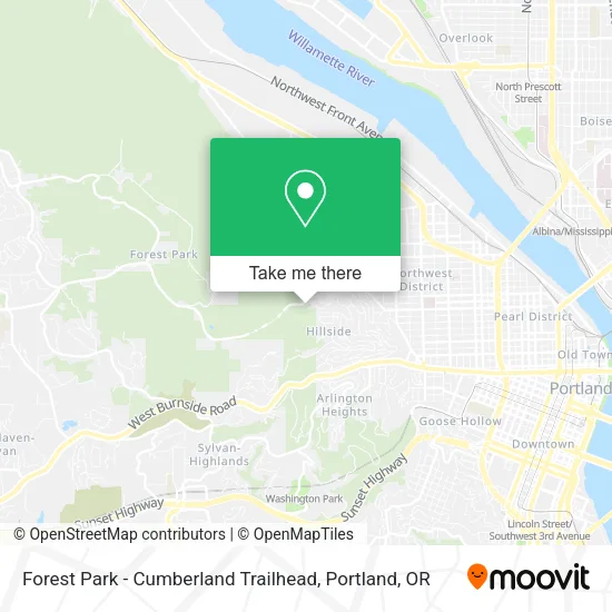 Forest Park - Cumberland Trailhead map